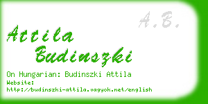 attila budinszki business card